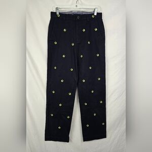 Brooks Brothers Embroidered Lucky Irish Leprechaun Cotton Chino Navy sz 30x30